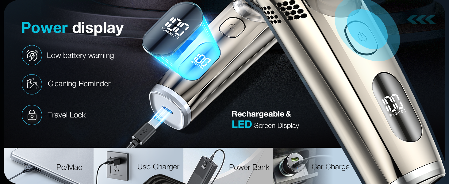 vacuum beard trimmer for men