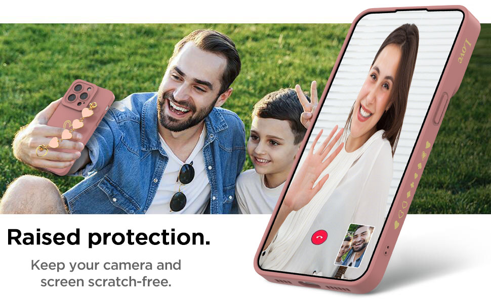 AICase iPhone 14 Pro Max Case for Women with Full Camera Lens Protection and Hand