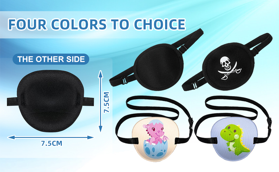 2pcs Eye Patches, Elastic Eye Patch with Adjustable Buckle for