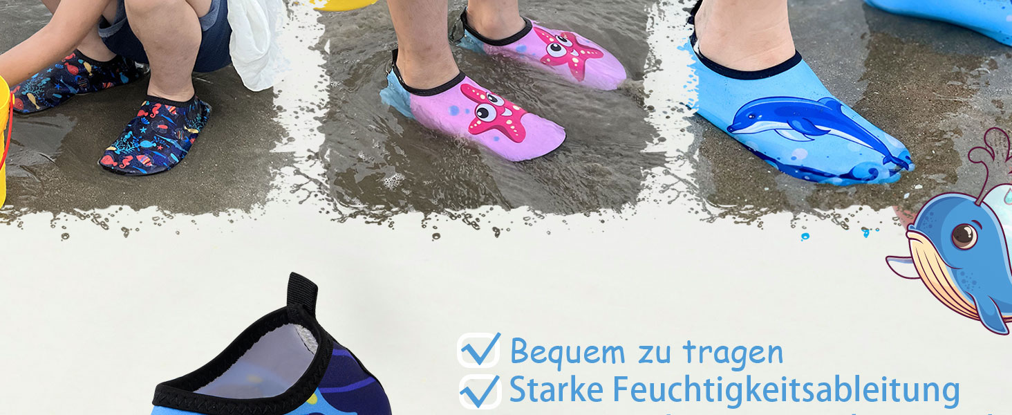 Badeschuhe Kinder Wasserschuhe,Schwimmschuhe Strandschuhe Barfußschuhe Jungen Mädchen Aquaschuhe 