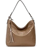 YALUXE Women's Genuine Leather Hobo Handbags Purses Shoulder Bags Crossbody Bags with Multiple Po...