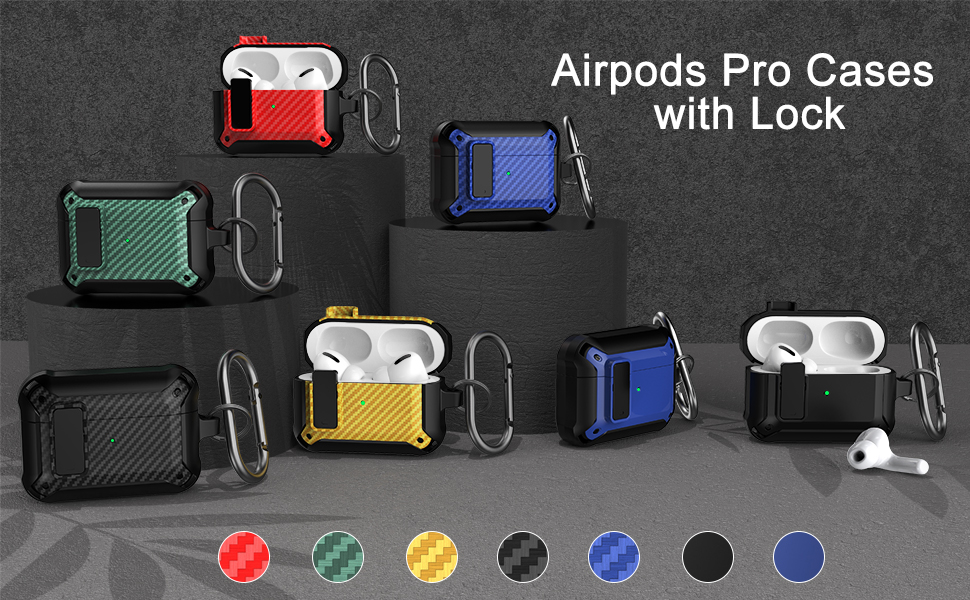 Lopnord Case for Airpods Pro Case Cover with Lock Lid
