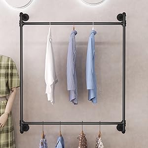 industrial pipe clothing rack