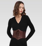Hoerev Damen Mädchen Elastisch Breites Band Elastisch Gebunden Waspie Korsett Taille Gürtel Busti...