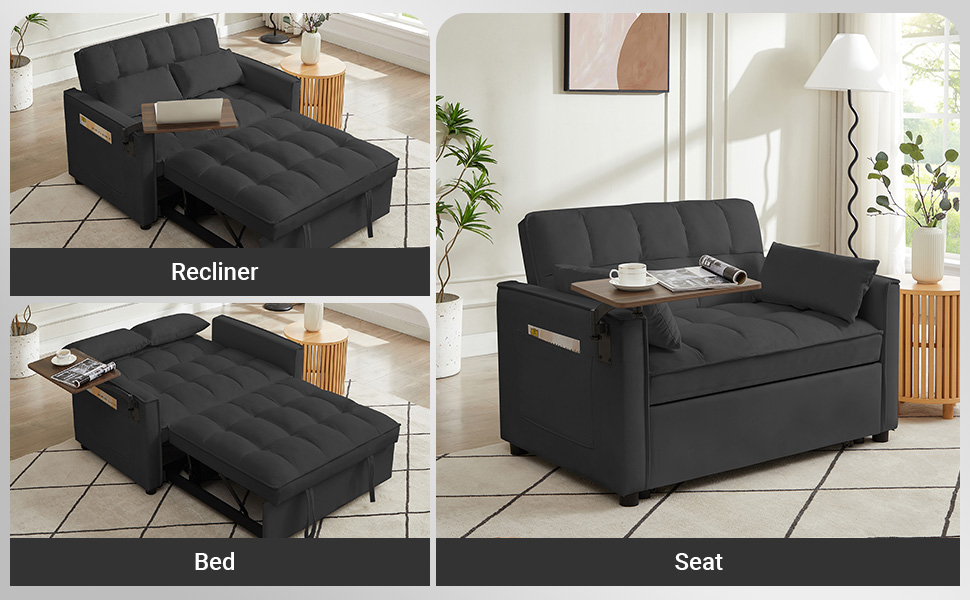 3 in 1 convertible sleeper sofa bed