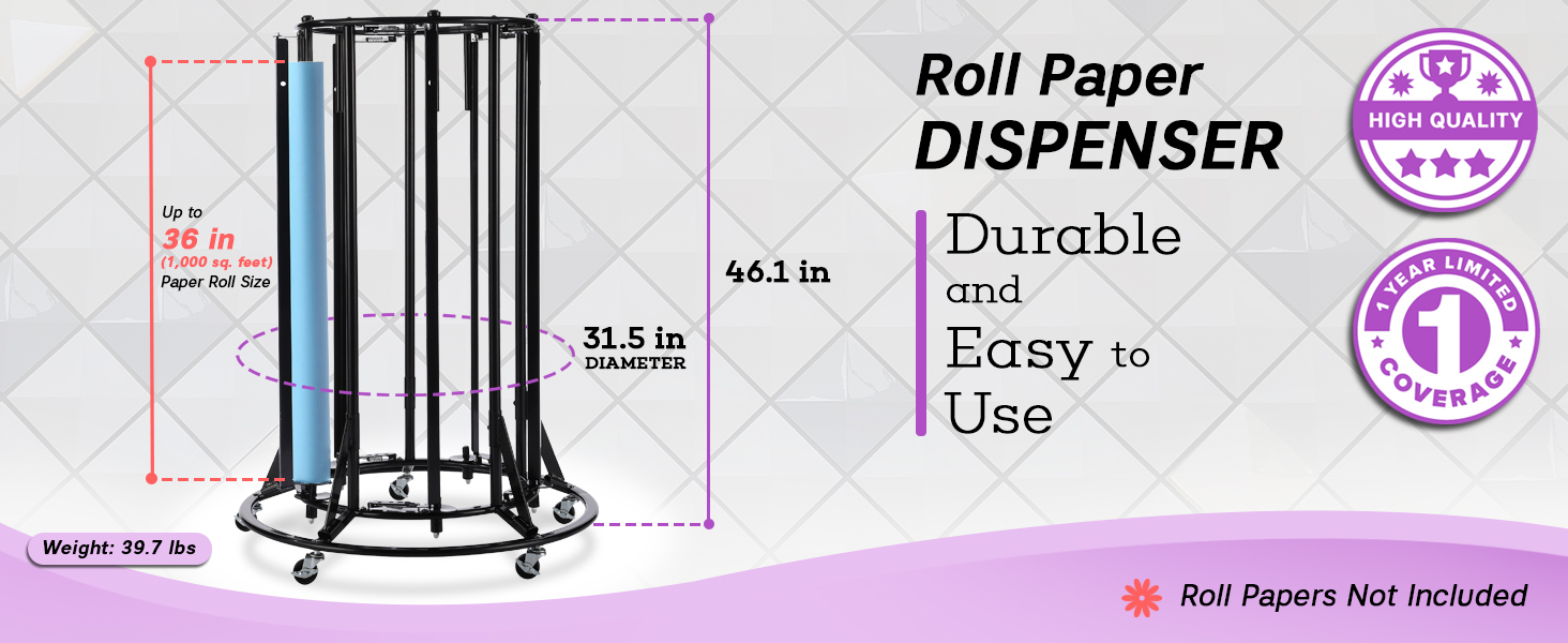 Adir Paper Roll Holder Butcher & Kraft Large Paper Roll