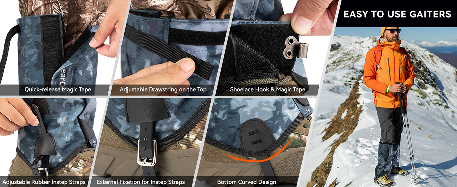 easy to use gaiters