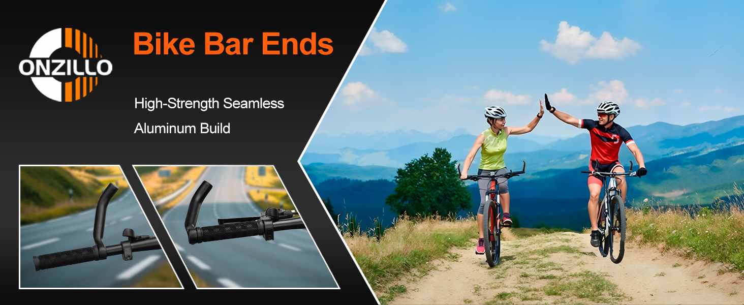 Upgraded Bike Bar Ends, Ergonomic Bicycle Handlebar Ends Extension,Aluminium MTB Road Mountain Bike Bar Extender for 21.2-22.3mm Standard Diameters Handlebars,Lightweight Cycling Horn (1 Pair) bike bar ends