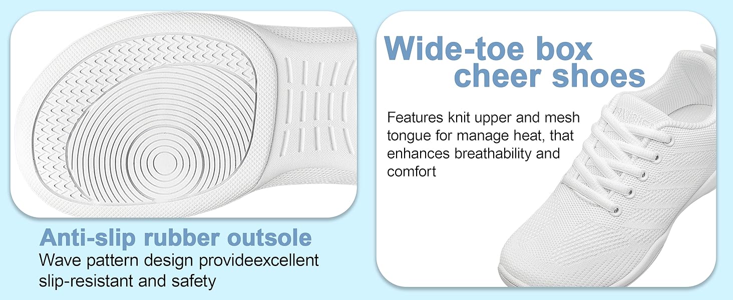 wide cheer shoes