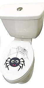 Funny Halloween spider toilet cling