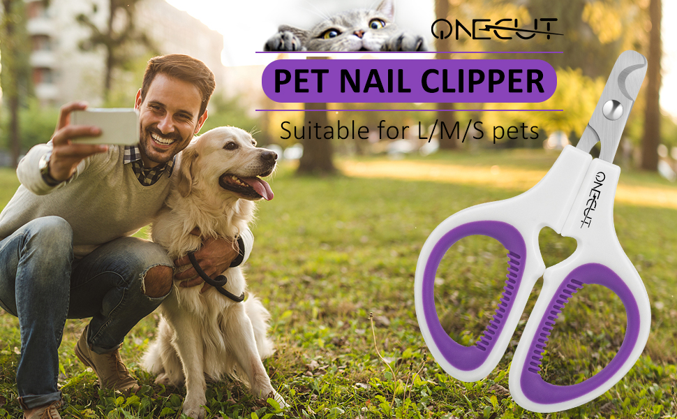 OneCut Pet Nail Clippers & Claw Trimmer for Small Animals Dogs & Cats, Pet Claw Care Grinder