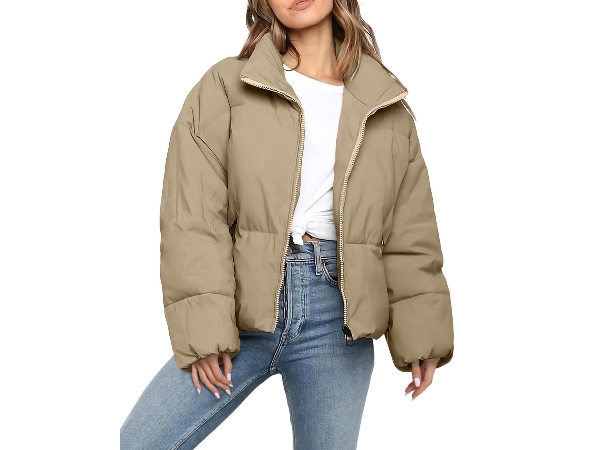 VIP【関税送料無料】希少 Patou Cropped Quilted Blouson Tazeap Women's Cropped Puffer Jacket Winter Long Sleeve