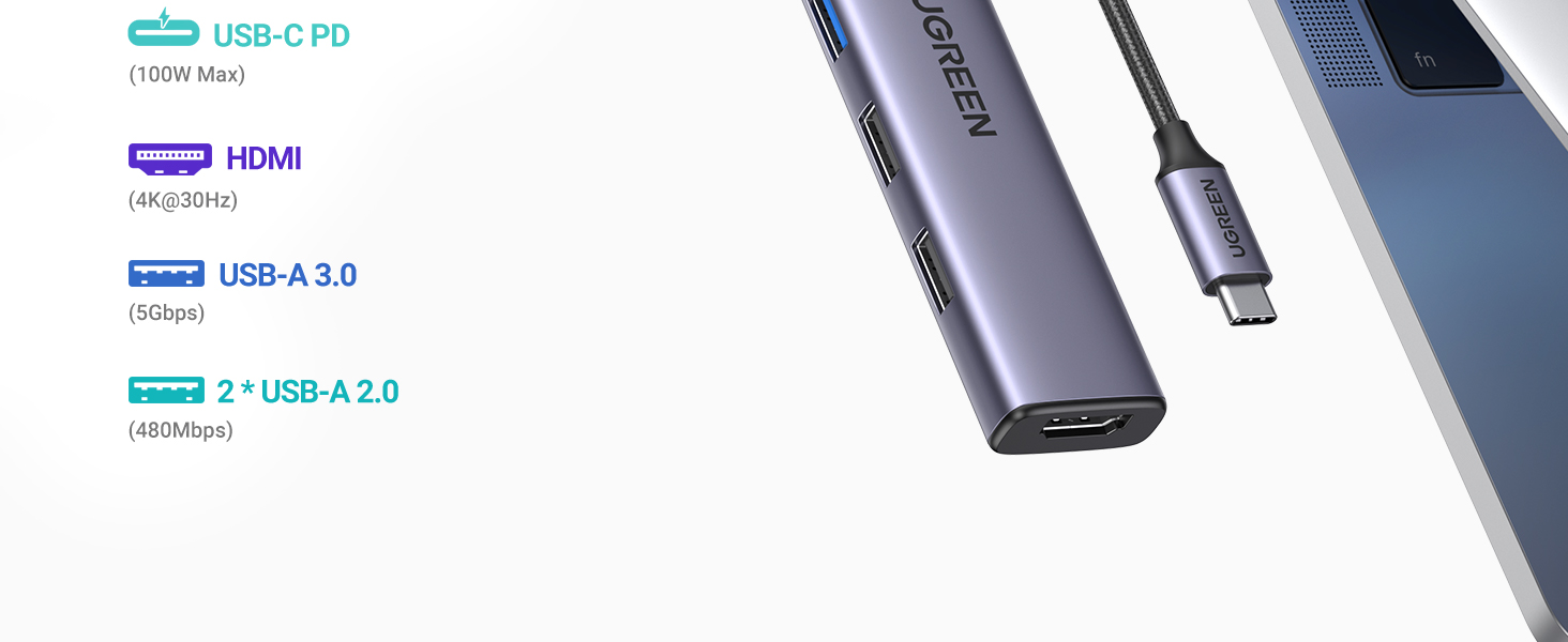 hub usb c hdmi usb 3.0 alimente