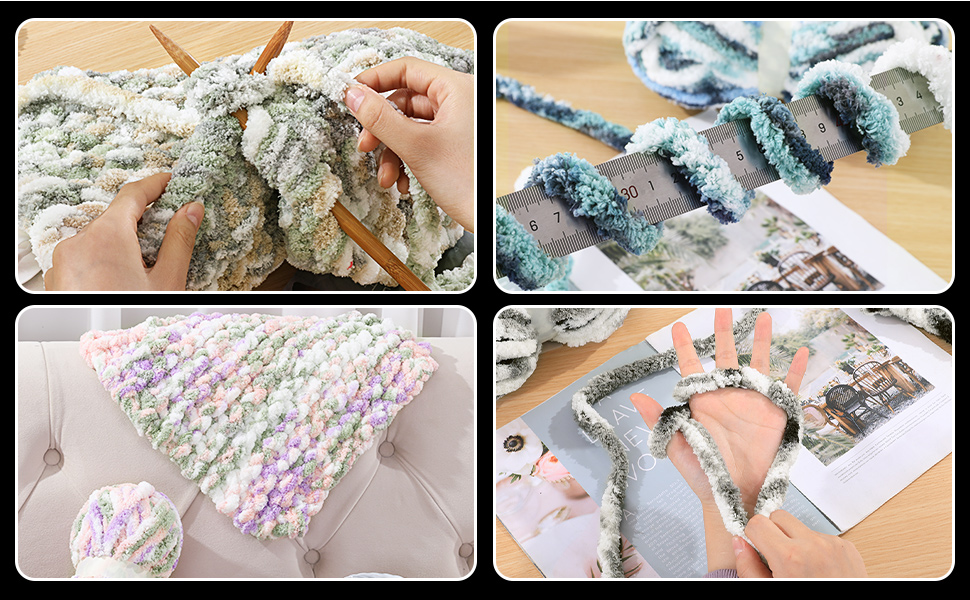 HOMBYS Super Bulky Plush Big 8 Pack Tie Dye Chunky Chenille Yarn for Arm Knitting
| Fluffy Soft Jumbo Crocheting Che 9504dcd9 3d88 455a A264 7955889ed377. CR0,0,970,600 PT0 SX970 V1