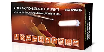 LED Motion Sensor Lights, Stick on Lights, Puck Lights, Closet Lights，Night Lights, STAR-SPANGLED