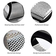garlic, press, rocker , stainless steel, garlic mincer, crusher peeler, handle, kitchen, home