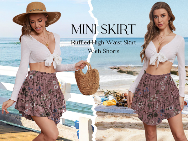 スカート Fiola chiffon mini skirt Fiola chiffon mini skirt