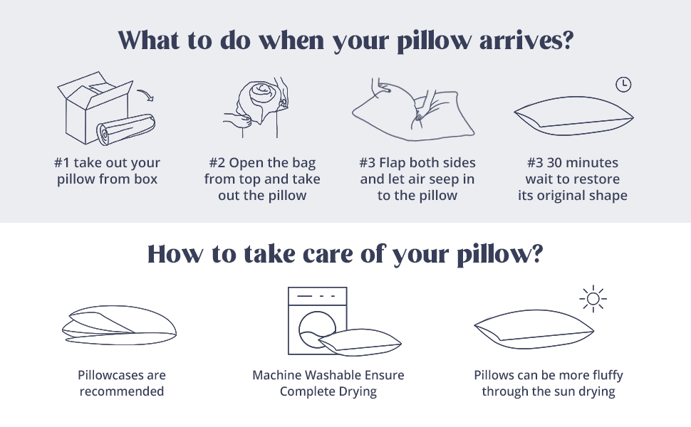 puredown® Goose Feathers Down and Fiber Pillows, Made in