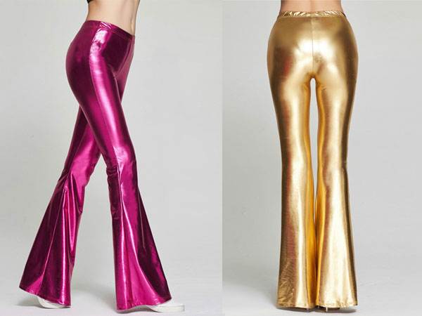パンツ 70s color flare pants for gals 70s Flare Pants for Women - EDC Rave Festival Outfit High