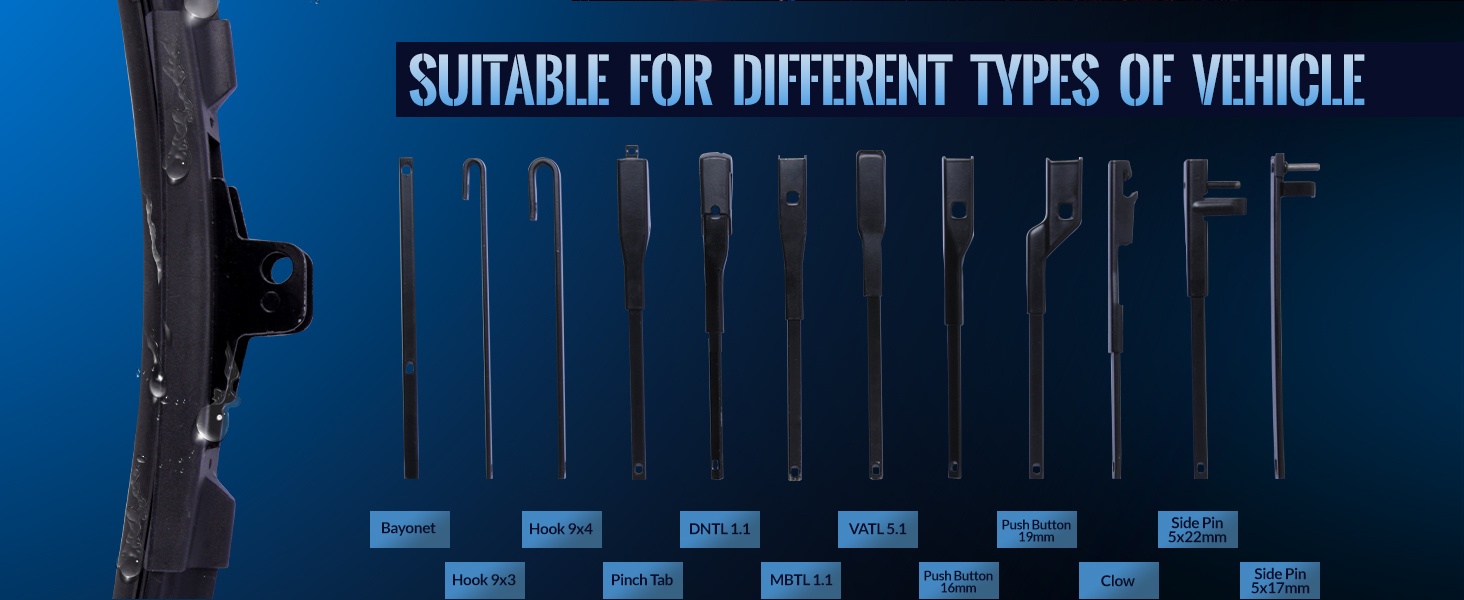 DSV Standard Wiper Blades, 24” and 19” Automotive