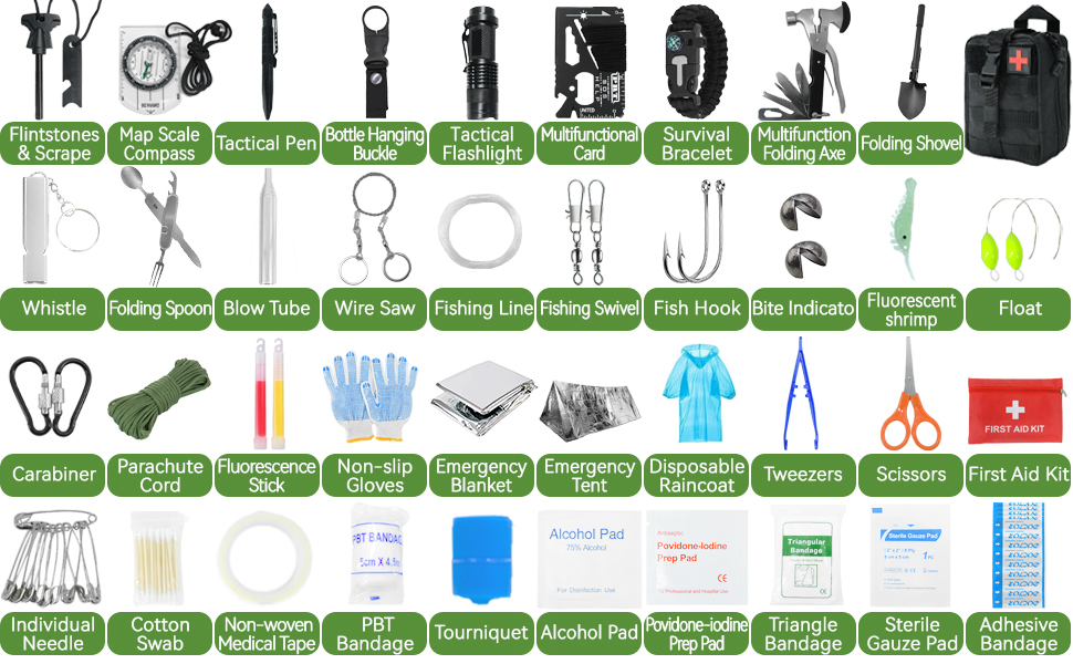 Samitvalt Emergency Survival Kit 134 in 1