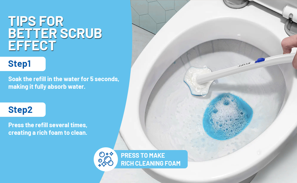 KOKL Disposable Toilet Brush, Toilet Bowl Cleaner Brush