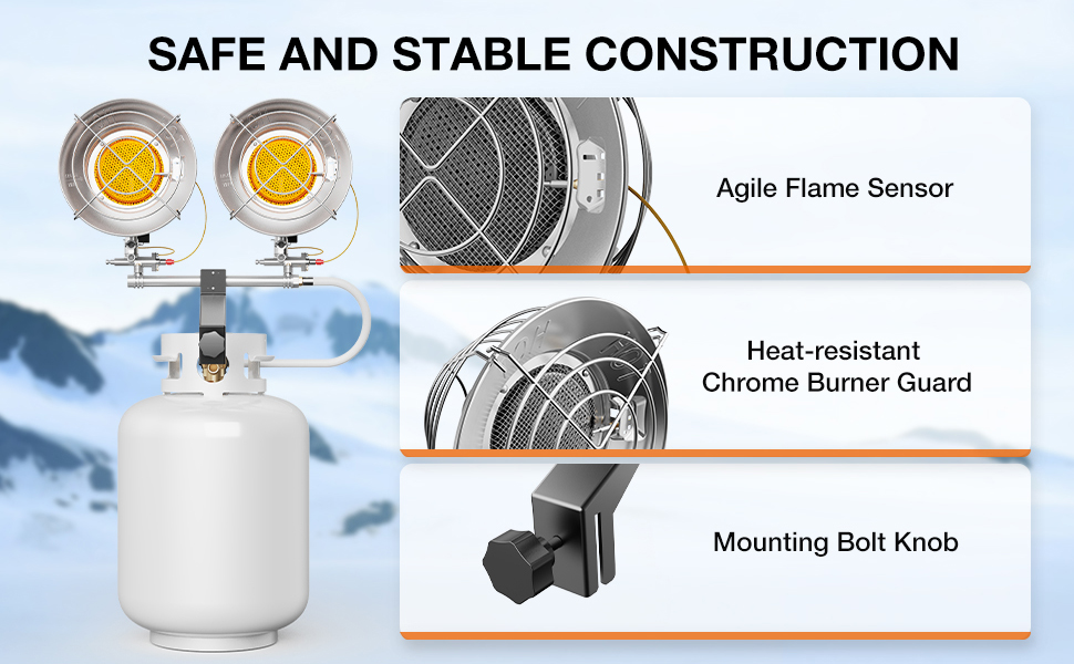 Double Tank Top Outdoor Propane Heater