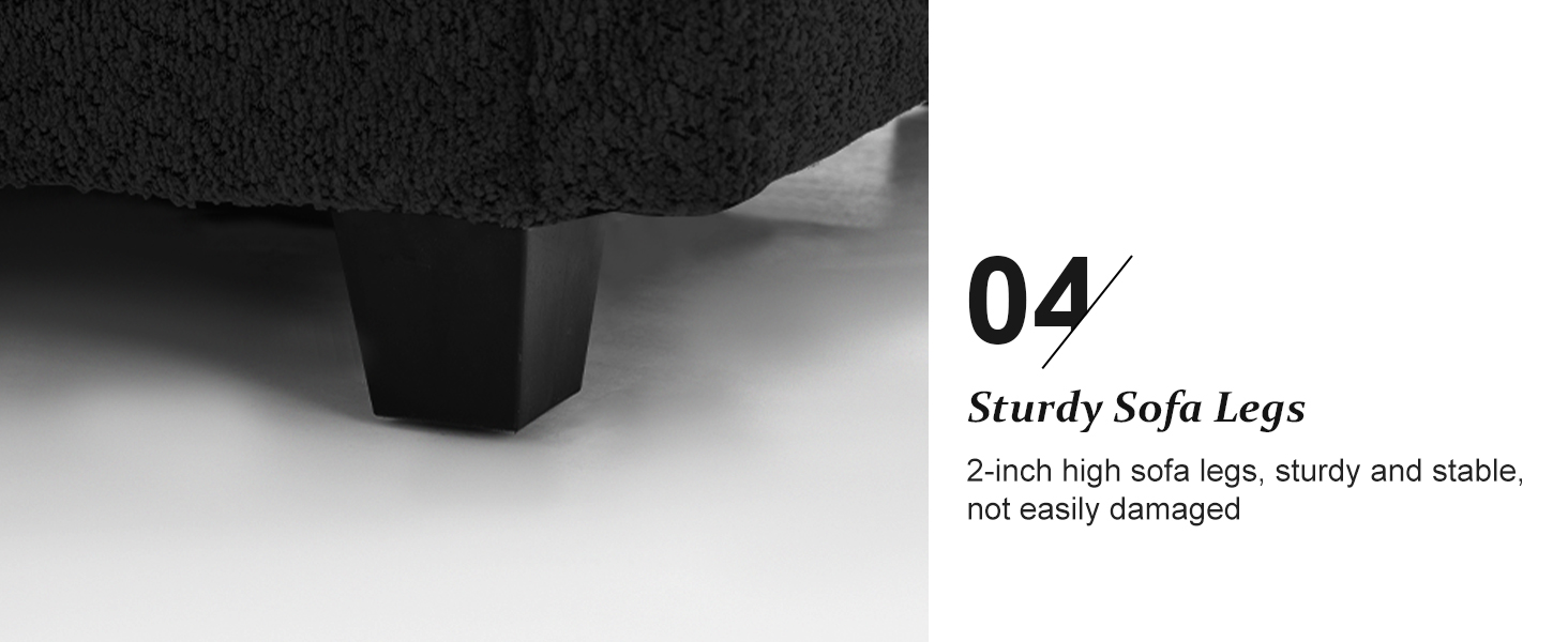 sofa couch modular sectional oversized chenille cloud black living room removable armrests