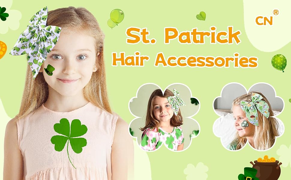 St. Patrick hair bows