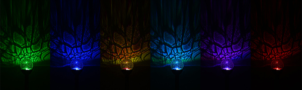 7 Color Changing Solar Pathway Lights Outdoor