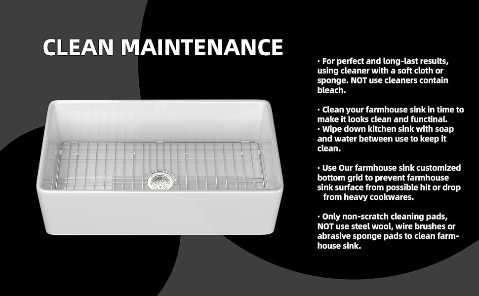 Miuara Farmhouse Sink 33 Inch Fireclay White Farmhouse Kitchen Sink Depth 9" Apron Front Drop