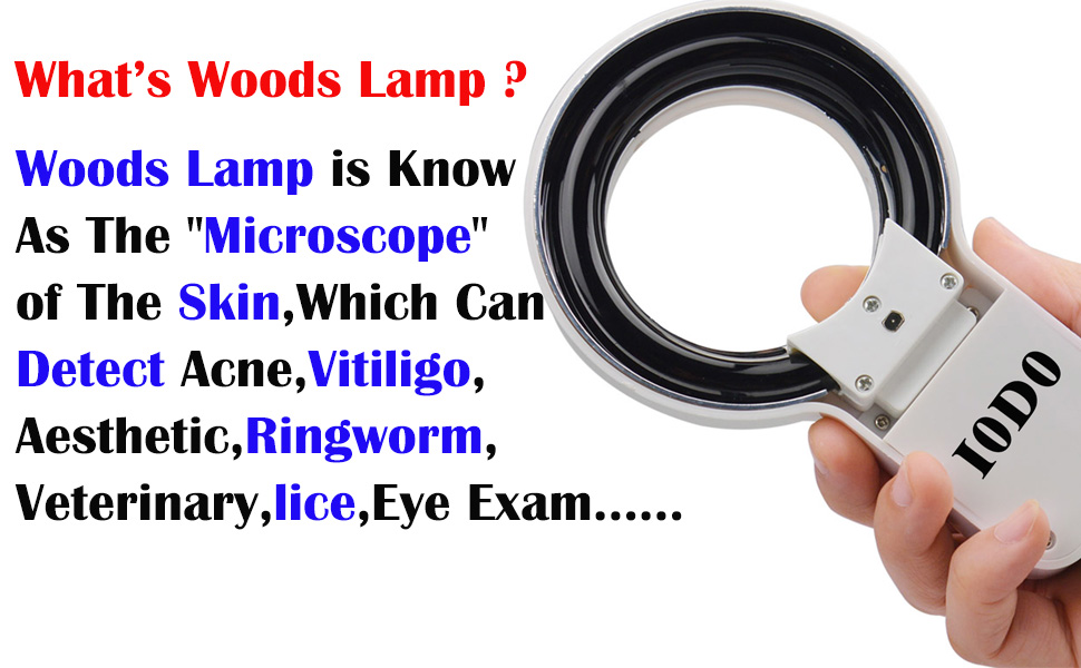 I0DO Esthetician Woods Lamp Skin Analyzer Professional Portable 365nm