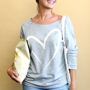 Slouchy 3/4 Sleeves Sweatshirt
