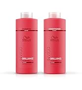 Wella Professionals Invigo Brilliance Shampoo & Conditioner Set For Coarse Hair, For Color Protec...