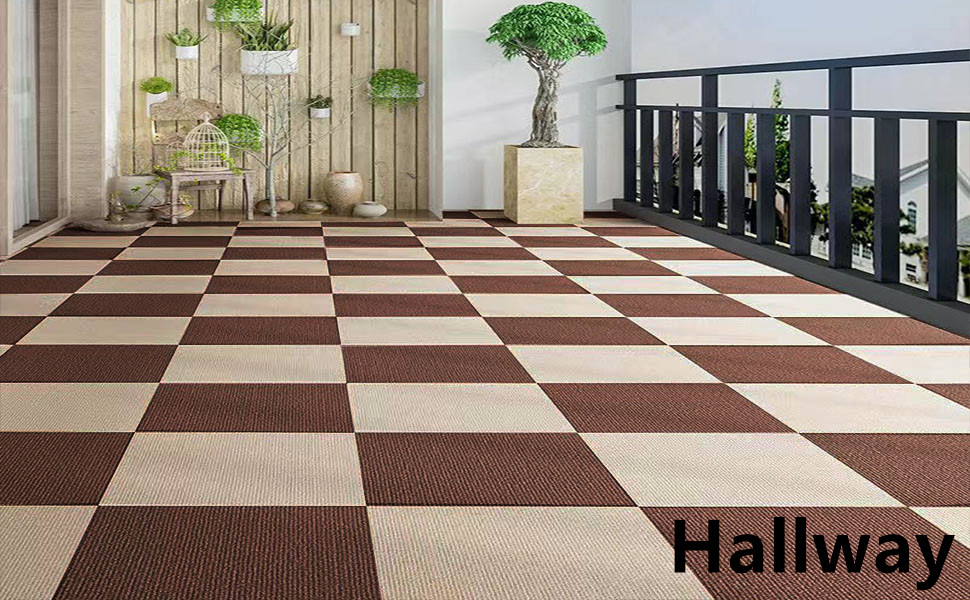 Carpet Tiles Peel and Stick 12" x 12", Self Adhesive Carpet Squares