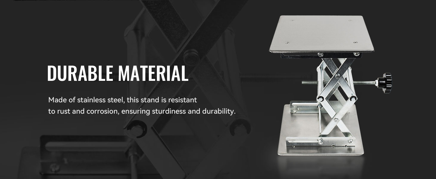 HFS(R) 12x12" Stainless Steel Lab Jack Lift Table Scissor