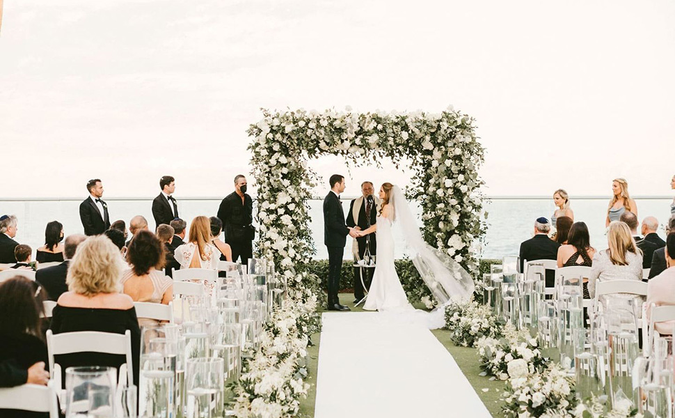 Wedding Arch Backdrop Stand, 6.6x3.3 FT Gold Wedding Arches