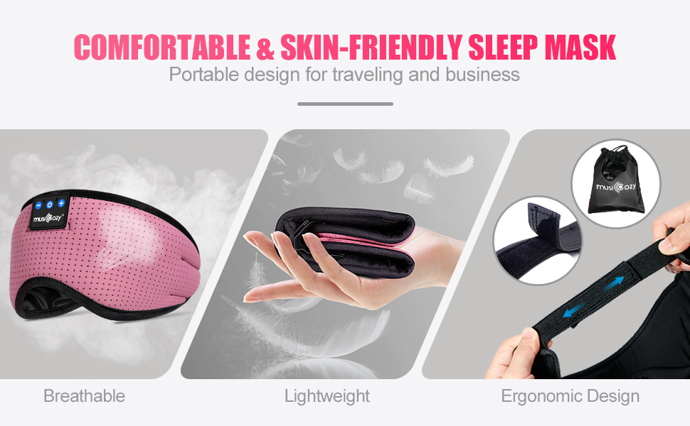 bluetooth sleep headphones sleeping eye music mask headband earbuds