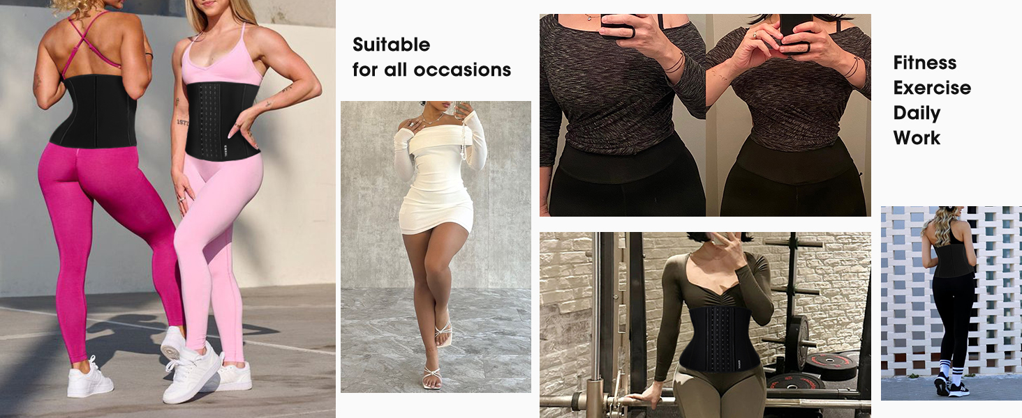 KIMIKAL Women Waist Trainer Corset Belt Under Clothes