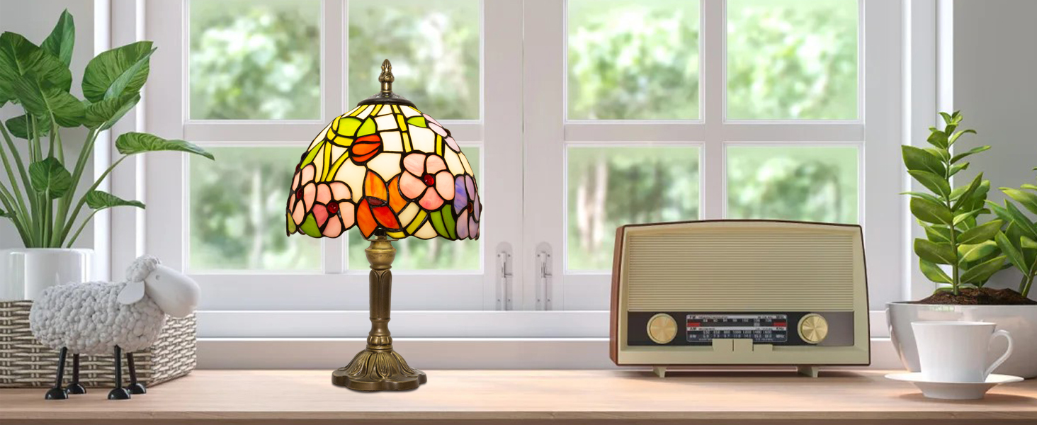 homebeauty stained glass butterfly lamp