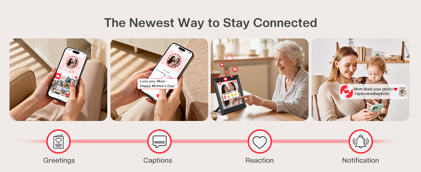 frameo digital frame wifi picture photo video share moment from phone