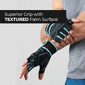 Burnlab Gym Gloves with Wrist Support (Black, Larg... 9 anti slip gym gloves