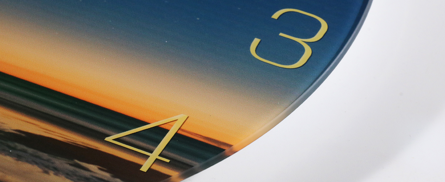 glass frame, lightweight wall clock