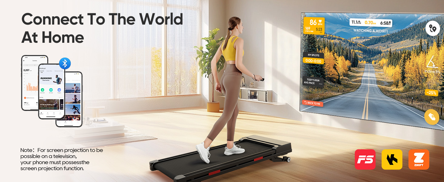 Under Desk Treadmill, Verpal Walking Pad with Incline