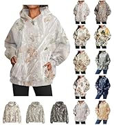 Womens Camo Hoodies Maple Leaf Print Oversized Hooded Sweatshirt Fleece Pullover Hoodies Y2K Swea...