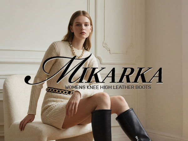 Amazon.com | mikarka Women's Burgundy Knee High Boots