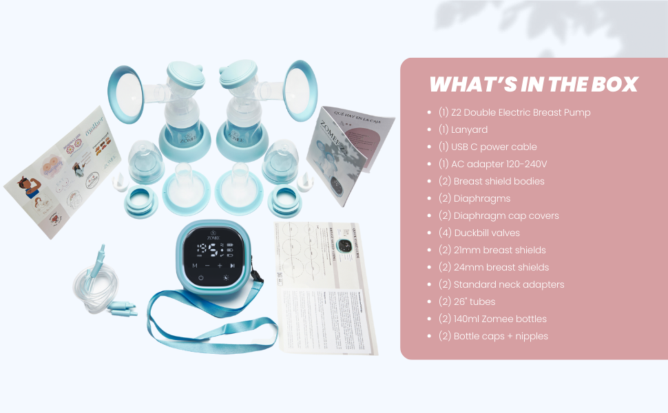 Portable mobile breast pump for on the go pumping  wearable hands free breast pump breastmilk pump