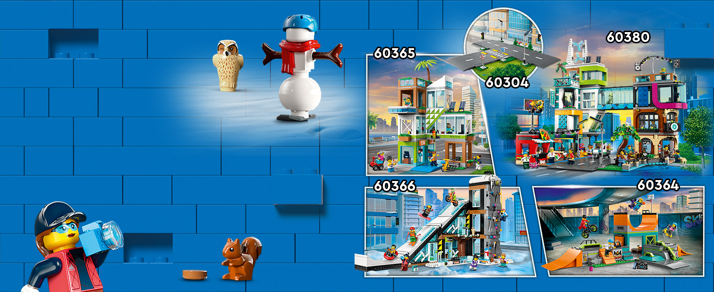 LEGO 60366 City Centro de Ski y Escalada, Set de Edificio Modular de 3 ...
