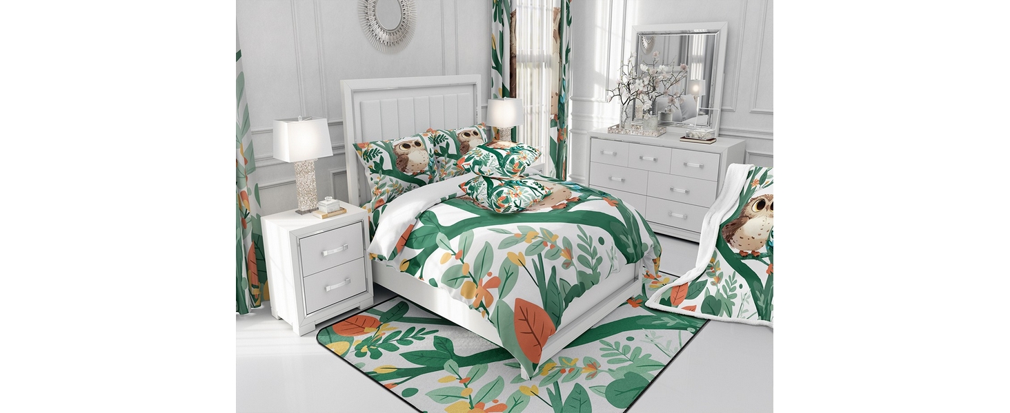 Feelyou Highland Cow Bedding Set King Size Dasiy Comforter