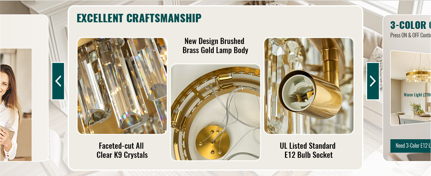 modern gold crystal raindrop chandelier brass crystal pendant ceiling light for dining living room